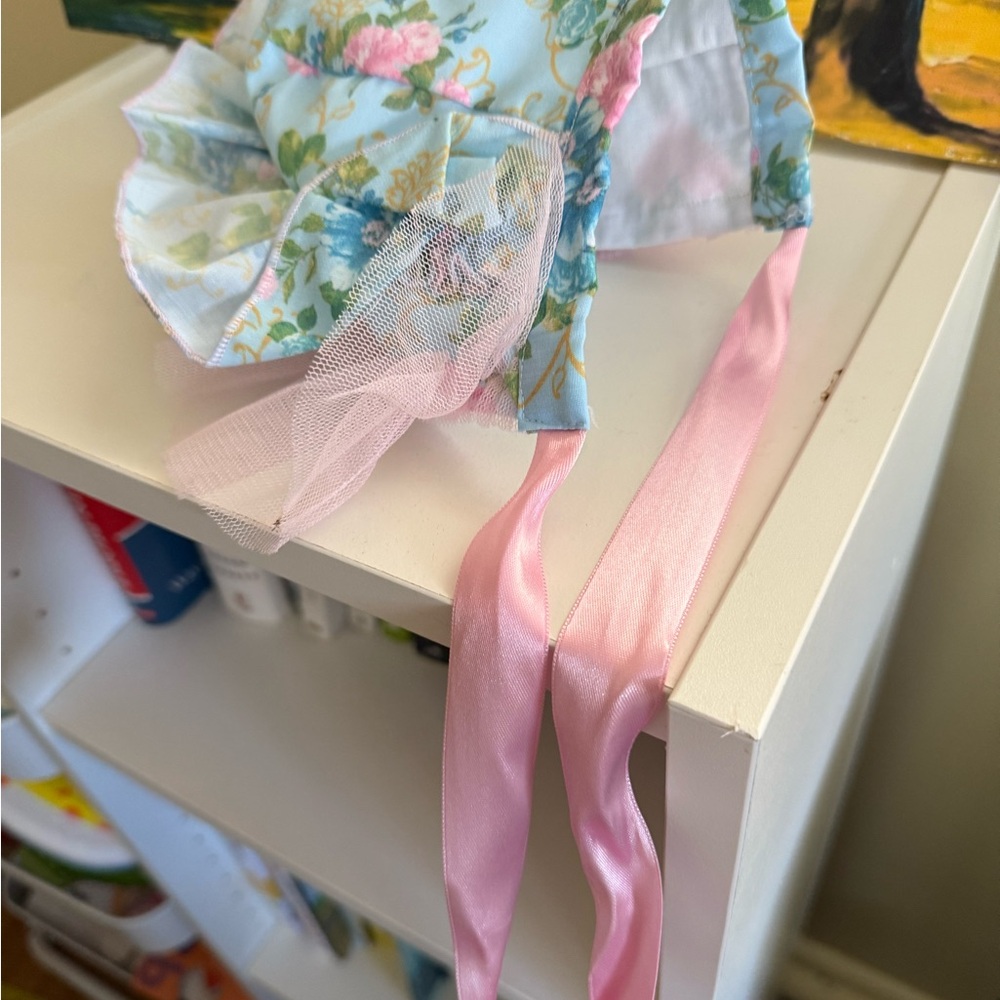 Floral Kids Formal Dress with Pink Accents